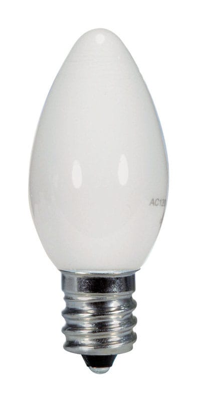 Satco S9157 C7 E12 (Candelabra) LED Bulb Warm White 5 Watt Equivalence 1 pk
