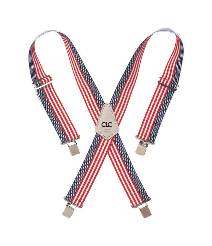 CLC 110USA 4.25 in. L X 2 in. W Nylon Suspenders Blue/Red/White 1 pair