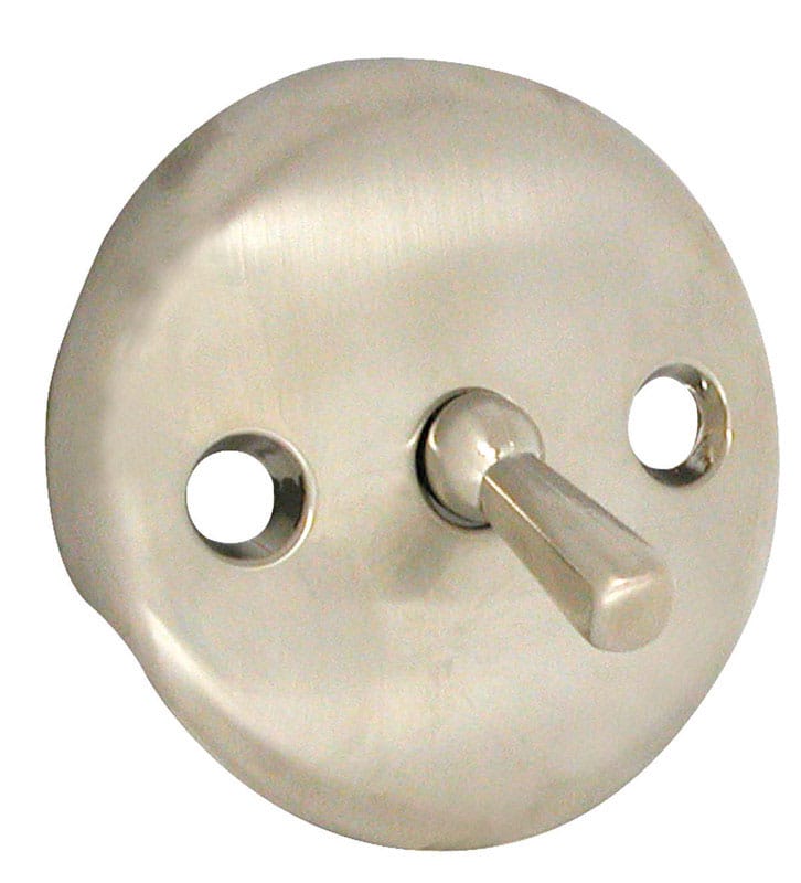 Danco 89231 3-1/4 in. Brushed Nickel Round Metal Overflow Plate