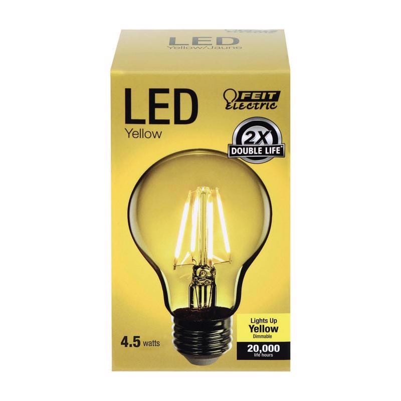 Feit A19/TY/LED A19 E26 (Medium) Filament LED Bulb Yellow 30 Watt Equivalence 1 pk