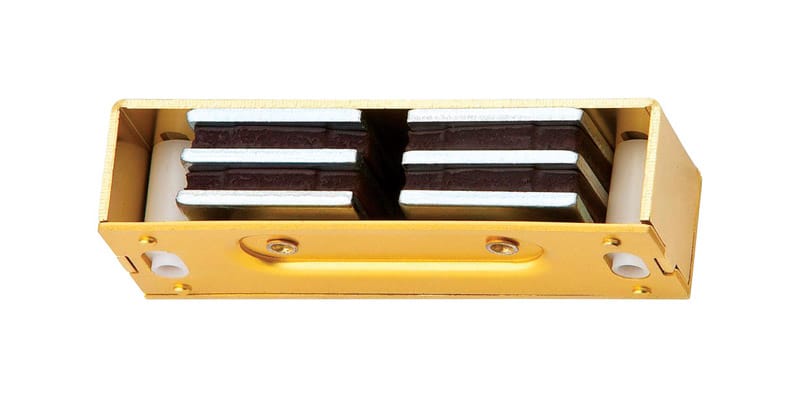 Ives 327A3 1 in. H X 3-1/8 in. W X 3/4 in. D Polished Brass Aluminum Magnetic Catch