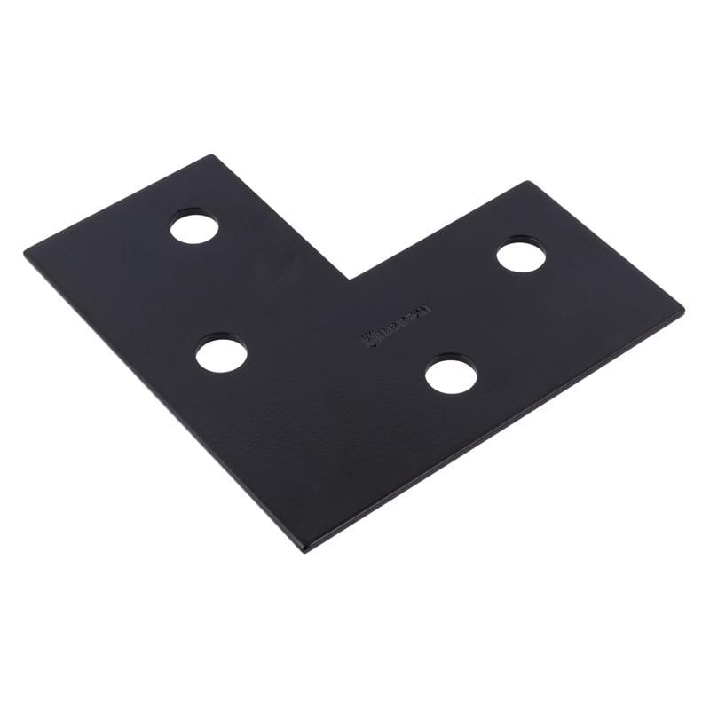 Hampton 02-3411-410 6 in. H X 6 in. W X 1/8 in. D Black Steel Corner Plate