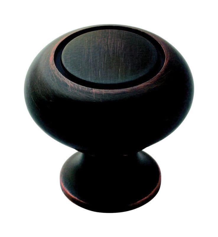 Amerock 1875415 Allison Round Cabinet Knob 1-1/4 in. D Oil Rubbed Bronze 10 pk