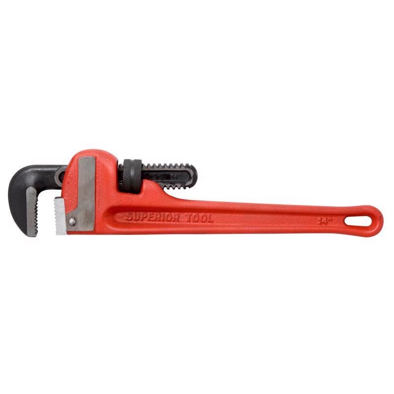 Superior Tool 2814 2 in. Heavy Duty Pipe Wrench Red 1 pc