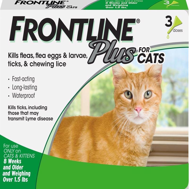 Frontline FLCAT Plus Liquid Cat Flea and Tick Drops 9.8% Fipronil, 8.8% (S)-methoprene 0.02 oz