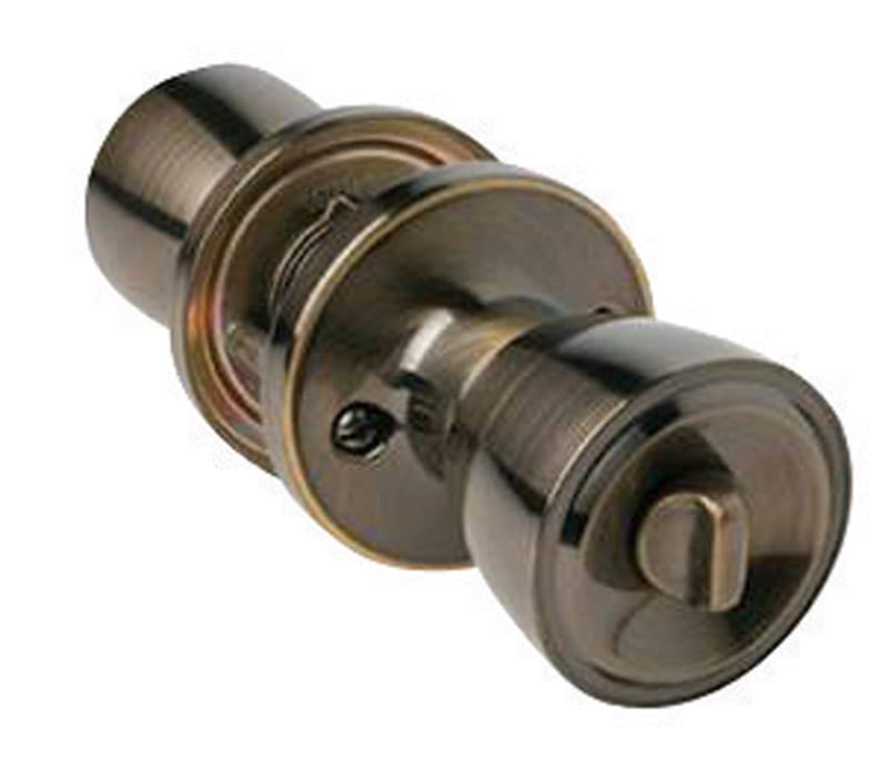 Home Plus LA2111 Antique Brass Privacy Lockset 1-3/4 in.