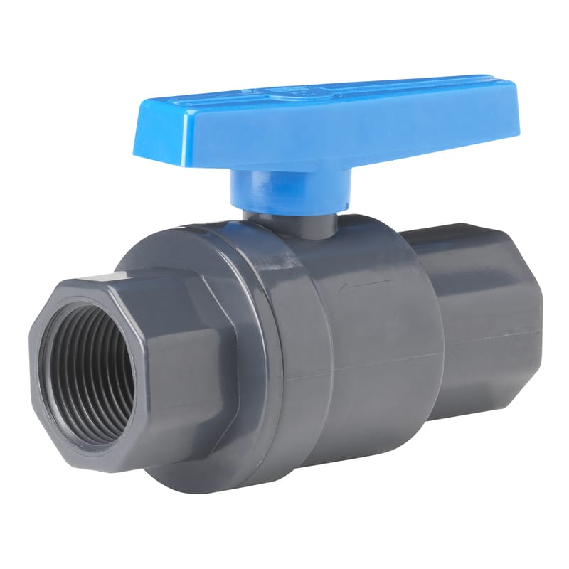 Homewerks VBVP80LTB6B 1-1/4 in. PVC FIP Ball Valve Full Port Quarter-Turn Lever For Potable Water