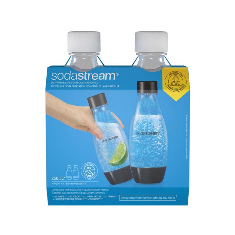 SodaStream 1748261010 White 0.5 L Carbonator Bottle 2 pk