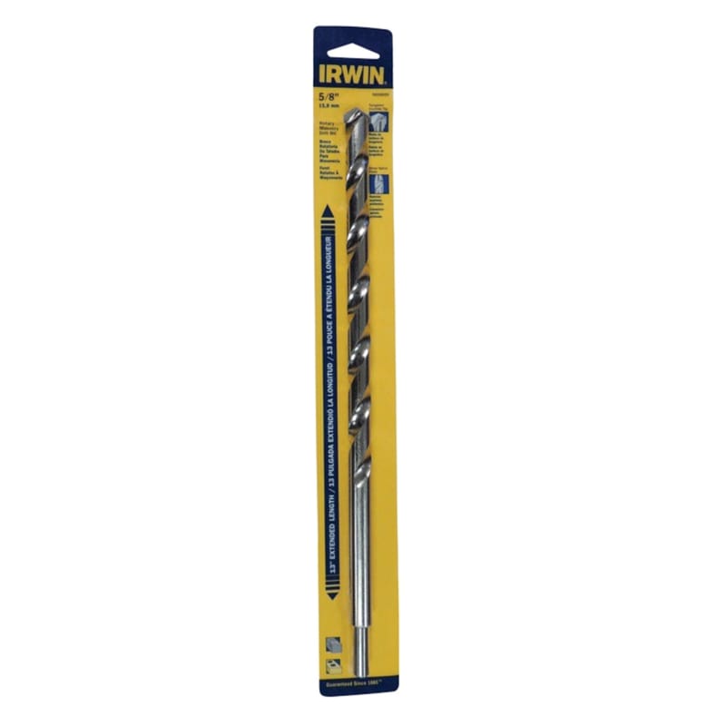 Irwin 5026020 5/8 in. X 13 in. L Tungsten Carbide Tipped Rotary Drill Bit Straight Shank 1 pk