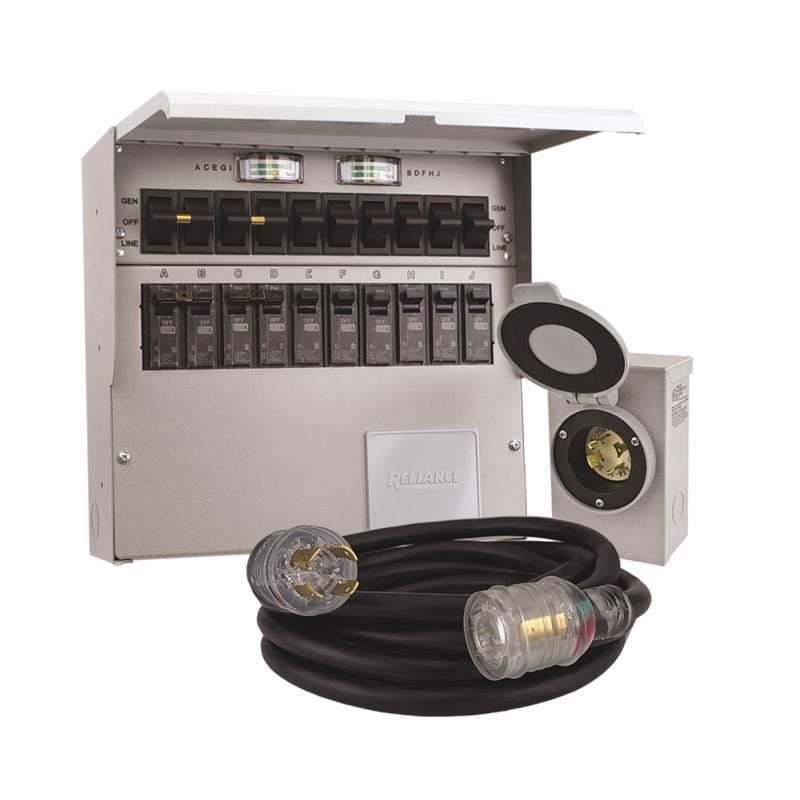 Reliance Controls 310CRK Pro/Tran 2 30 amps 120/240 V 10 space 10 circuits Transfer Switch Kit