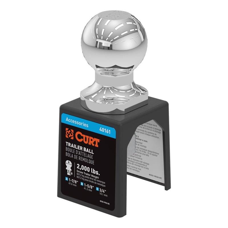 CURT 40161 Htch Ball 2000Lb 1.88"L