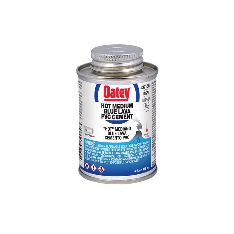 Oatey 32160 Lava Hot Blue Cement For PVC 4 oz