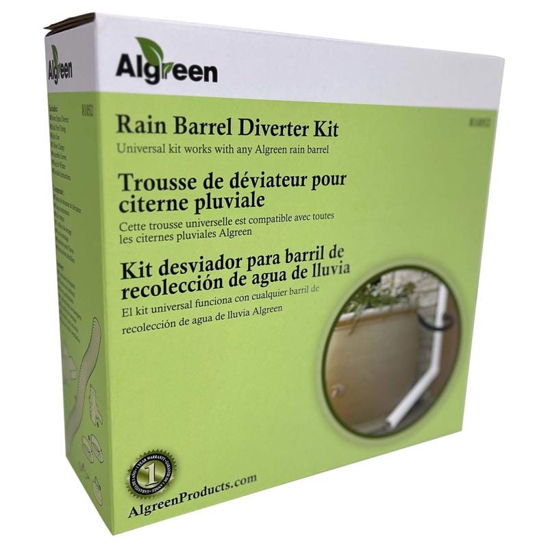 Algreen 81052 Rain Barrel Diverter Kit Plastic