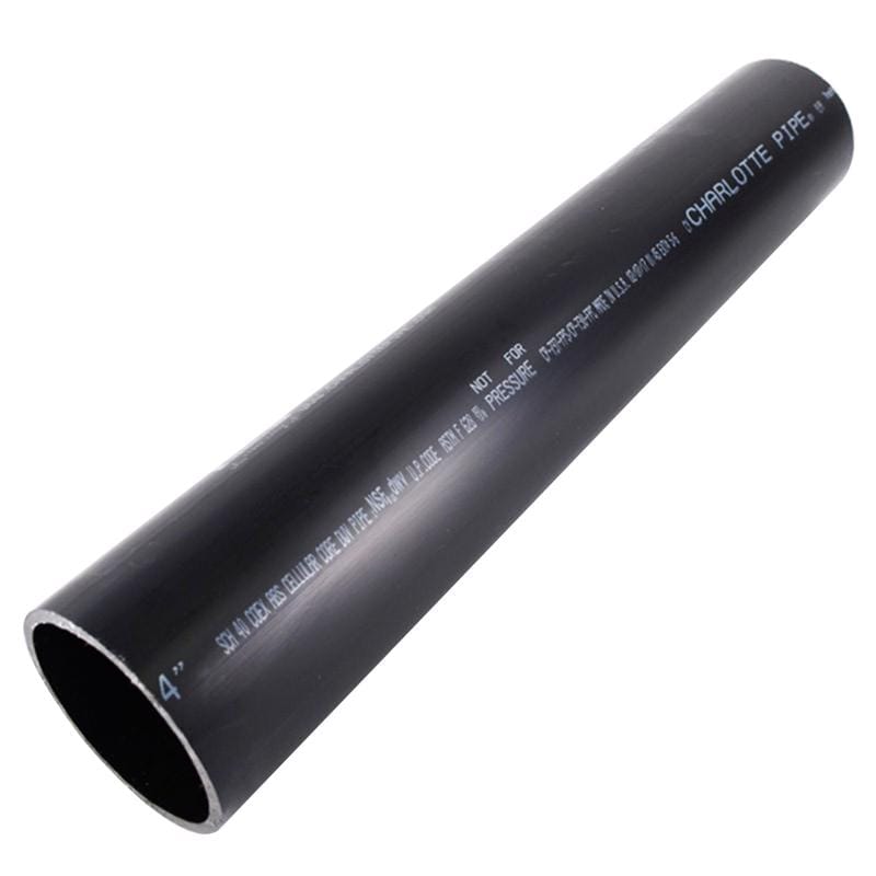 Charlotte Pipe ABS 03400 0200 4 in. D X 2 ft. L ABS DWV Pipe