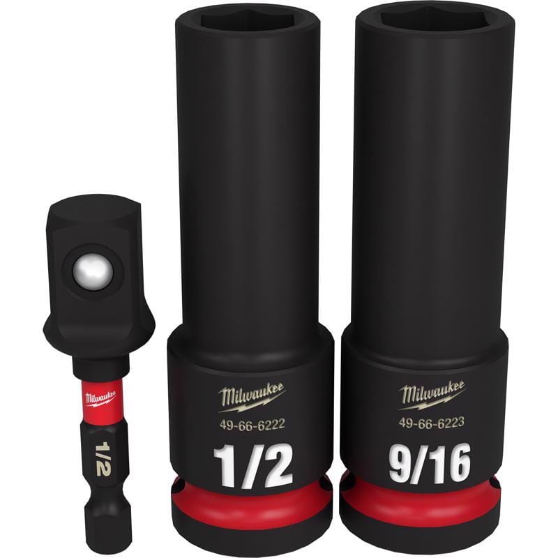 Milwaukee 49-66-4485 Deep Imp Socket Set 1/2"3P