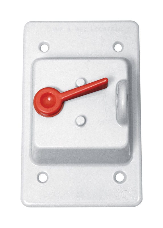 Sigma Engineered Solutions 14210WH Rectangle Plastic 1 gang 4.76 in. H X 3.01 in. W Toggle Switch Cover