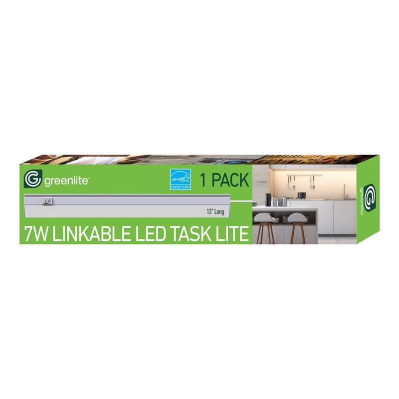 Greenlite 7WSHOP1T1PK 12 in. L White Plug-In LED Under Cabinet Light Strip 600 lm