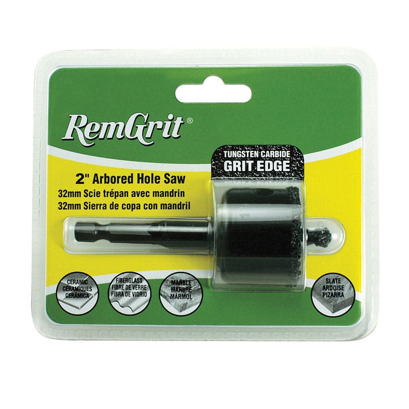 Disston E0104581 RemGrit 2 in. Carbide Grit 7/8 in. L X 1/4 in. D Hole Saw Arbor Included