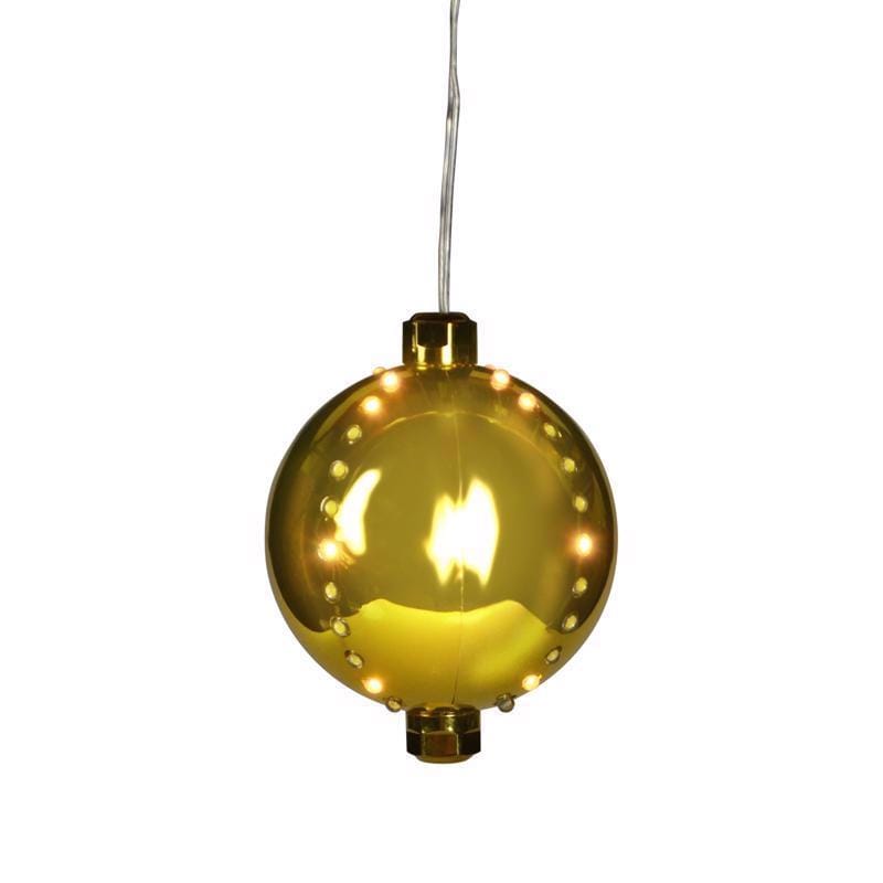 Celebrations 23-12000A LED Gold Snow Fall Ornament 4 in. Hanging Decor