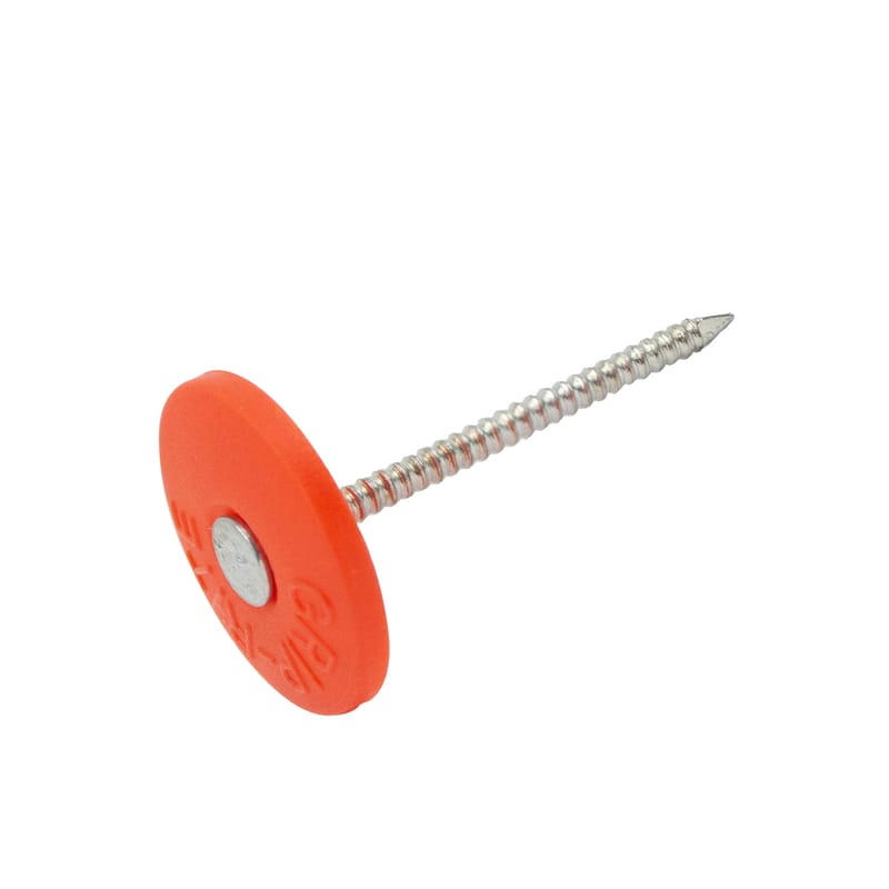 Grip-Rite GC1 1 in. Cap Electro-Galvanized Plastic/Steel Nail Full Round Head 5 lb