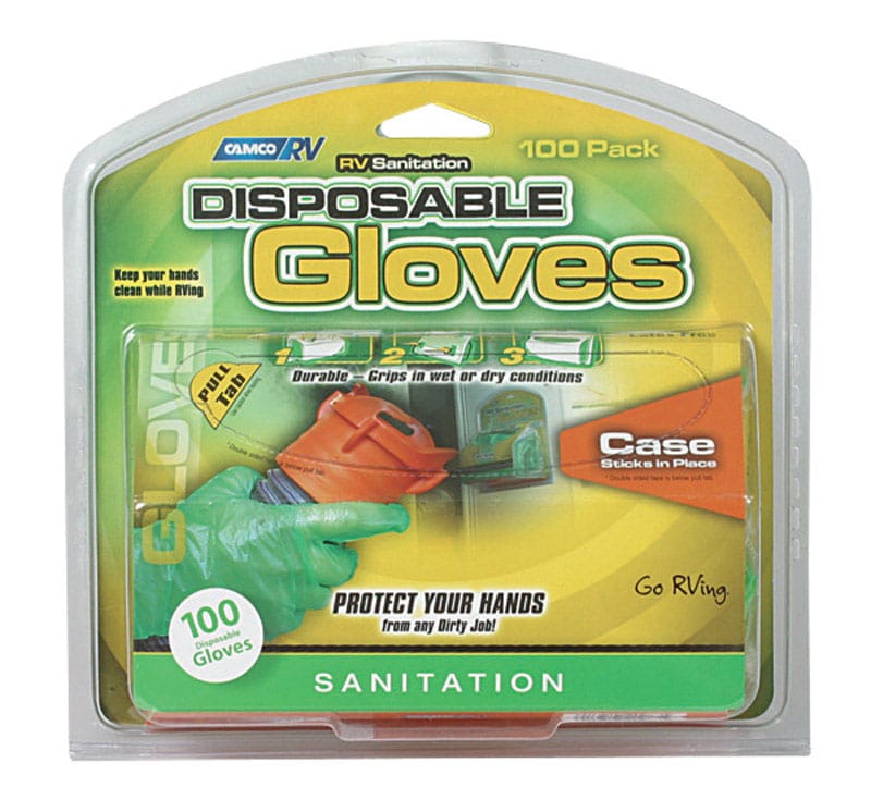 Camco 40285 RV Sanitation Disposable Gloves 100 pk