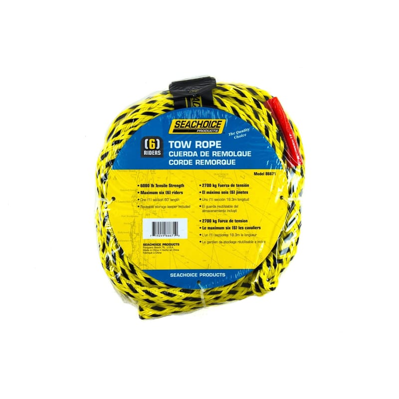 Seachoice 50-86671 60 ft. L Black Braided Polypropylene Tow Rope