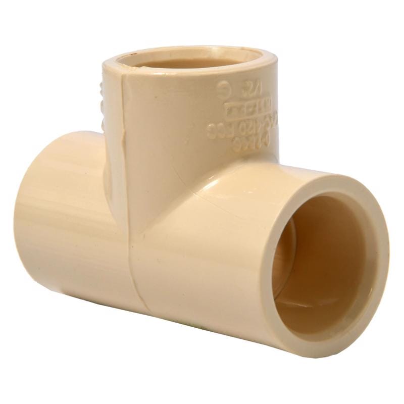 Charlotte Pipe CTS02400C0600 FlowGuard 1/2 in. Socket in. X 1/2 in. D Socket CPVC Tee 10 pk