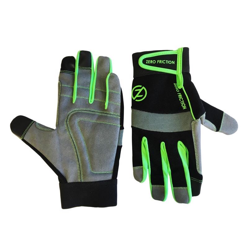 Zero Friction WG100011 One Size Fits All Nylon/Polyurethane Work Green Gloves