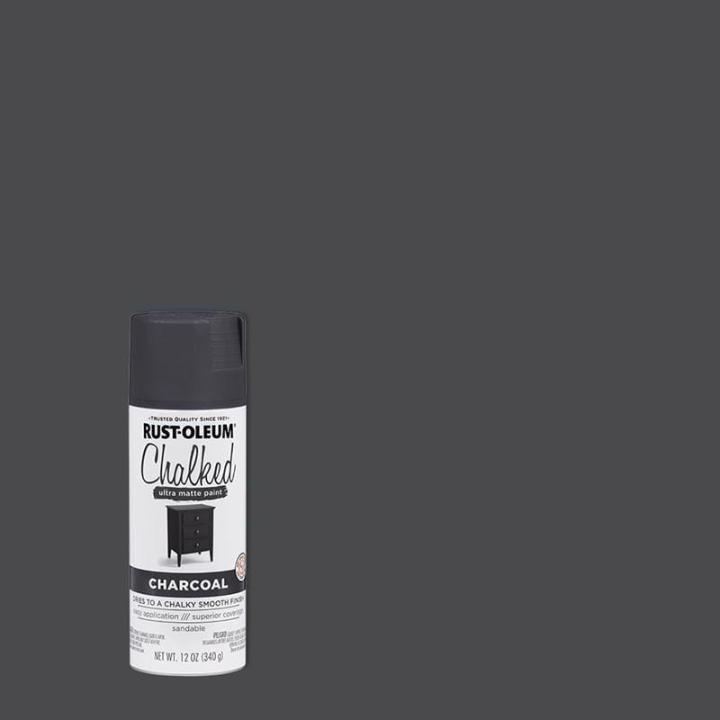 Rust-Oleum 302590 Chalked Matte Charcoal Chalky Finish Paint 12 oz