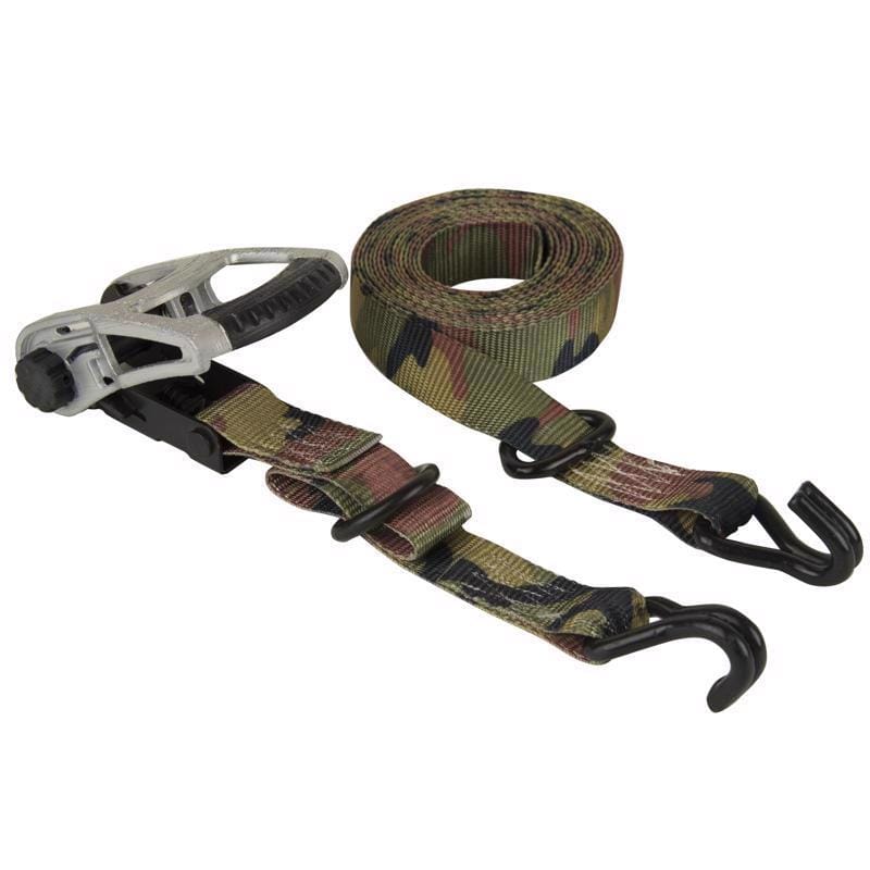 Keeper 47352 1.25 in. W X 16 ft. L Camo Tie Down w/Ratchet 1000 lb 2 pk