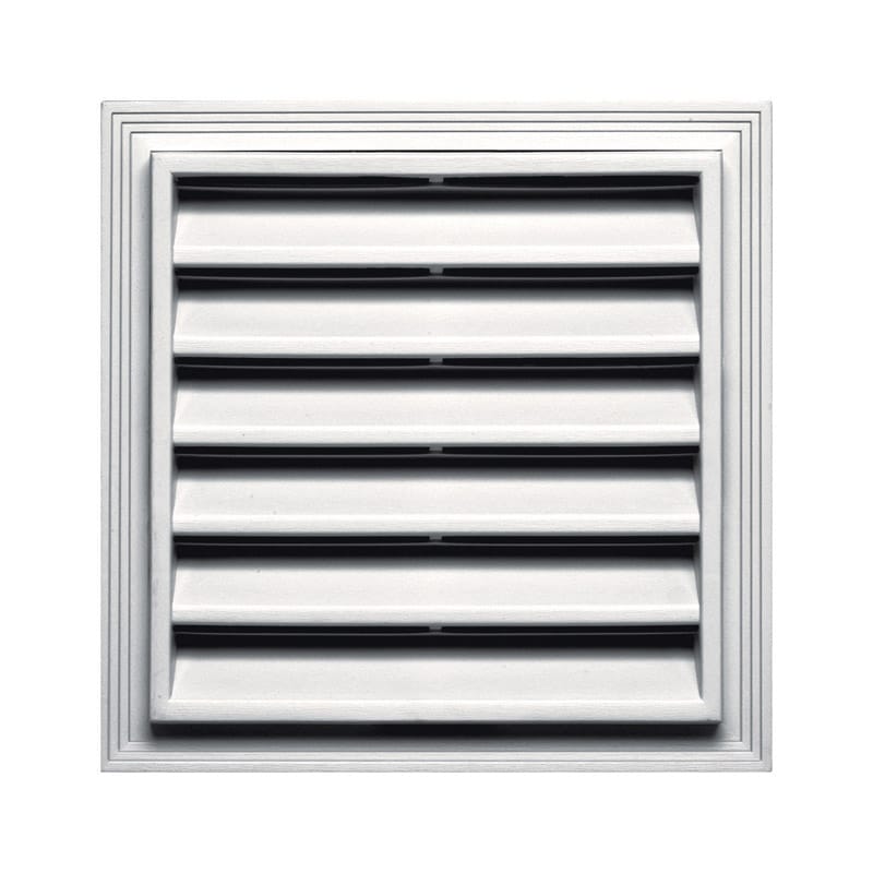 Builders Edge 120051212117 12 in. W X 12 in. L Wood Grain White Plastic Wall Vent