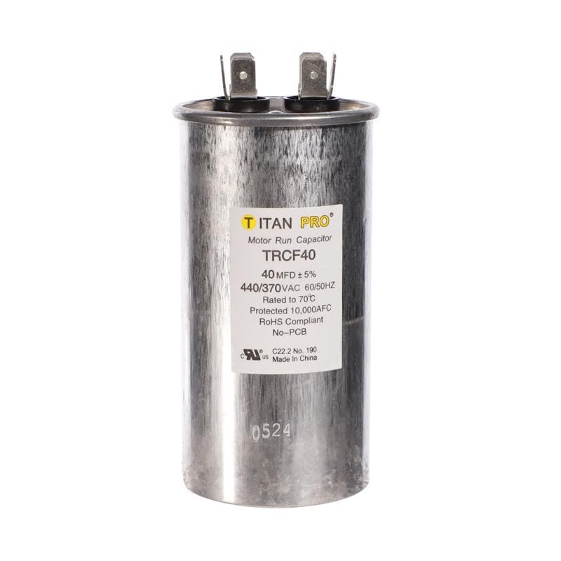 Titan Pro TRCF40 40 MFD 440 V Round Run Capacitor