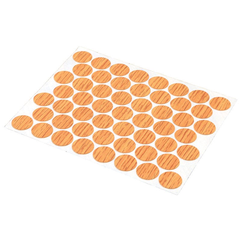 Prime-Line KD 16084 Round Plastic Screw Hole Cover 9/16 in. D 53 pk Oak