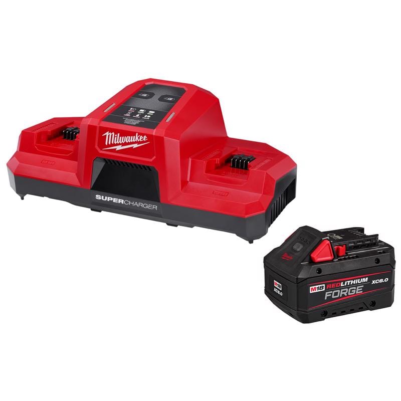 Milwaukee 48-59-1881SC M18 8 Ah Lithium-Ion Battery and Charger 2 pc