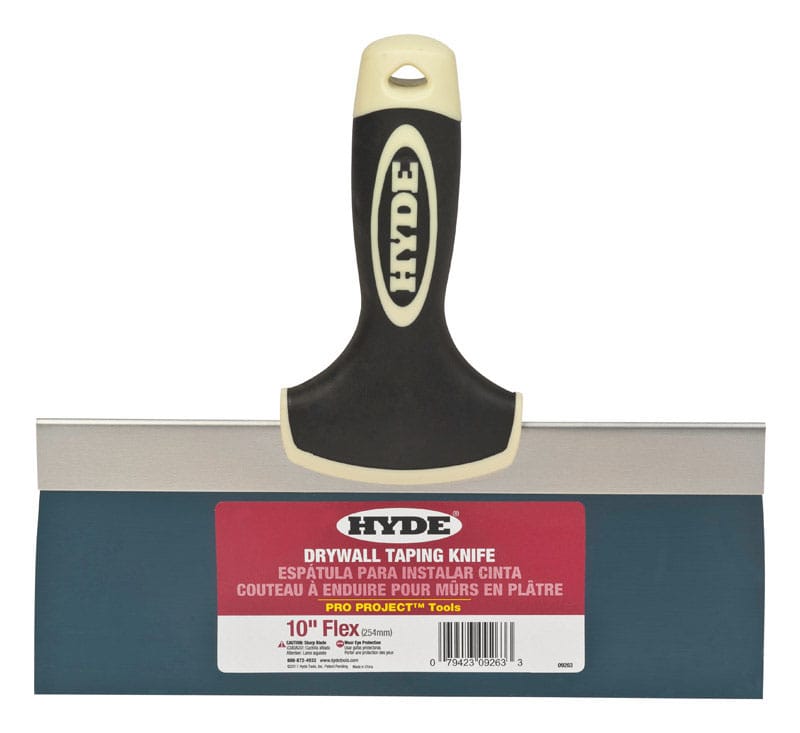 Hyde 09263 Pro Project Blue Steel Taping Knife 10 in. W X 9.3 in. L