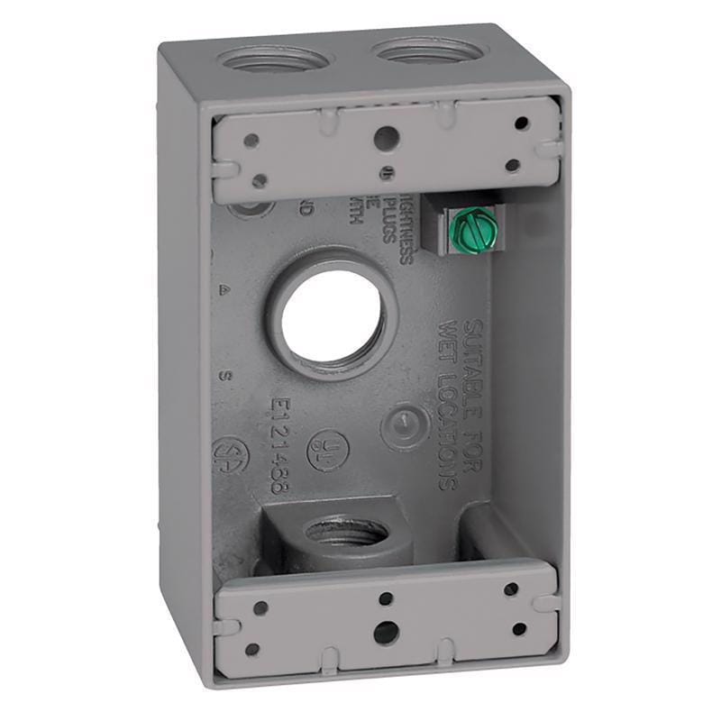 Sigma Engineered Solutions 14253 New Work 18.3 cu in Rectangle Metallic 1 gang Weatherproof Box Gray