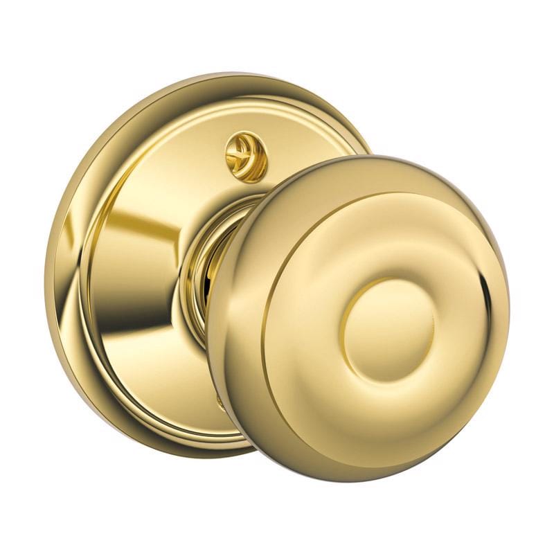 Schlage F170 VGEO 605 Georgian Bright Brass Dummy Knob