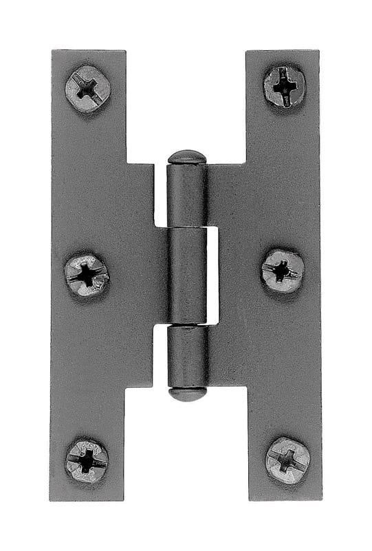 Acorn AH1BQ 1-13/16 in. W X 3 in. L Smooth Black Iron H Hinge 2 pk