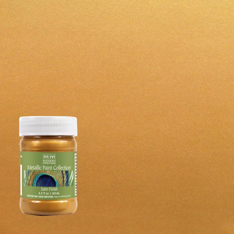 Modern Masters ME65906 Metallic Paint Collection Satin Olympic Gold Water-Based Metallic Paint 5.5 oz