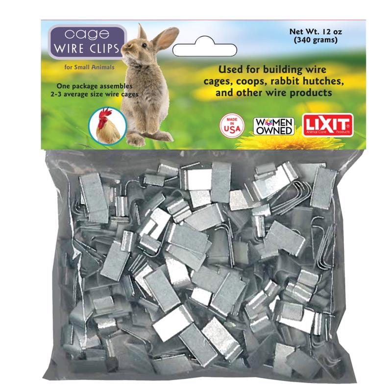 Lixit RCC1CA Small Galvanized Steel Cage Clips Gray 5 in. H X 5 in. W X 1 in. D
