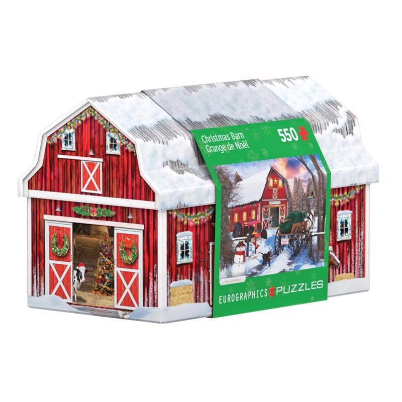 Eurographics 8551-5665 Holiday Farm Tin Collectible Tins with Puzzles Multicolored 550 pc