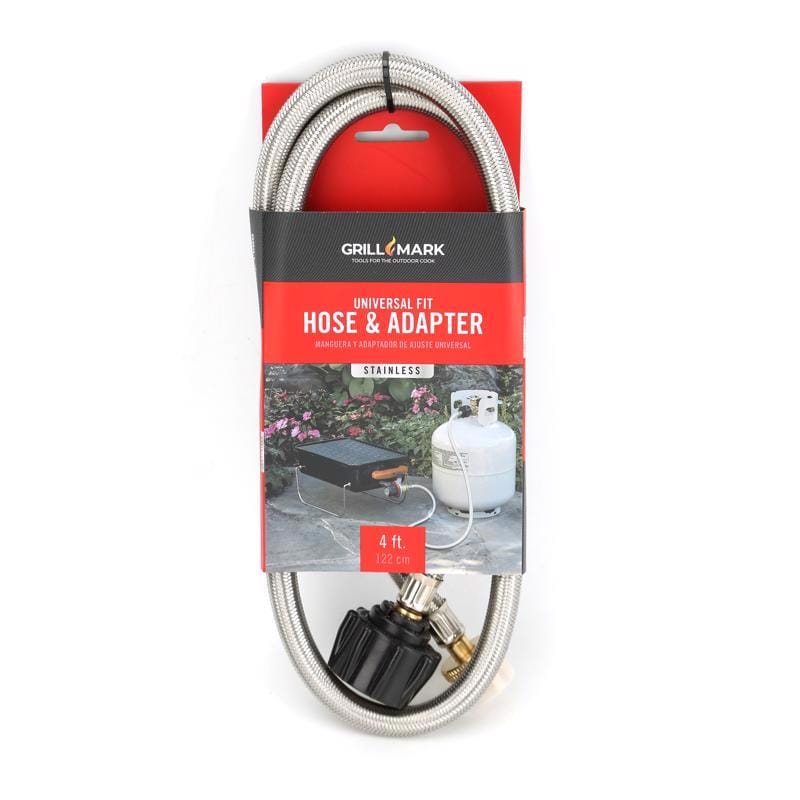 Grill Mark 03038ACE Stainless Steel Gas Line Hose and Adapter For Grill Mark