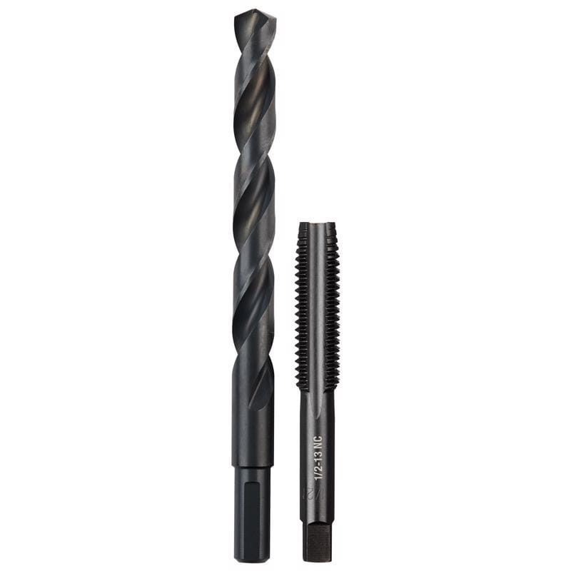 Milwaukee 49-57-5560 SAE 1/2-13 NC Straight Flute Plug Tap & 27/64" Drill Bit