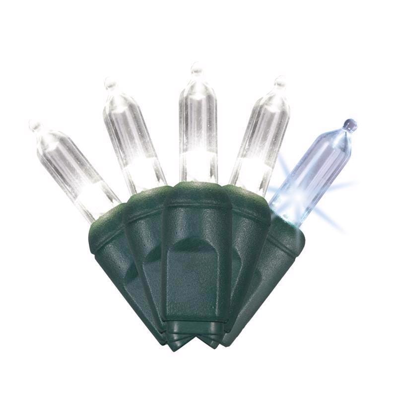 Celebrations T550PWSA Platinum LED T5 Pure White 50 ct String Christmas Lights 25 ft.