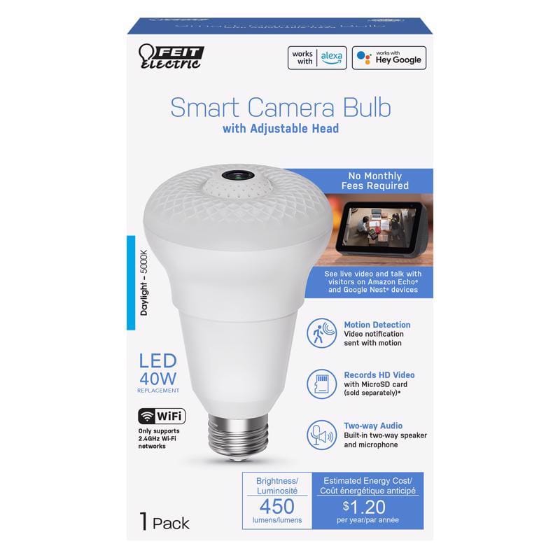 Feit A450850CAMWIFIL Smart Home A23 E26 (Medium) Smart-Enabled LED Bulb Daylight 40 Watt Equivalence 1 pk
