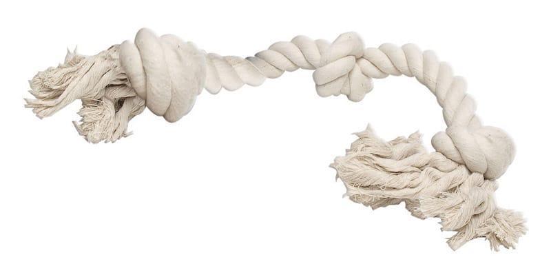Boss Pet A03780 Digger's For Dog White Cotton Rope Bone Rope Dog Tug Toy Extra Large 1 pk