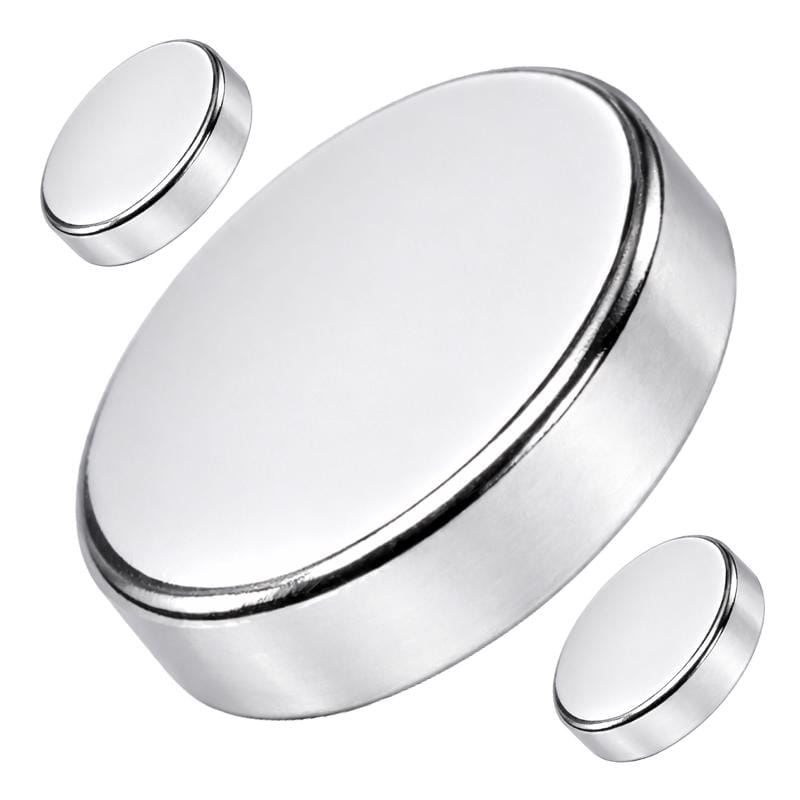 Magnet Source 07047 .118 in. L X .709 in. W Silver Super Disc Magnets 6.5 lb. pull 3 pc