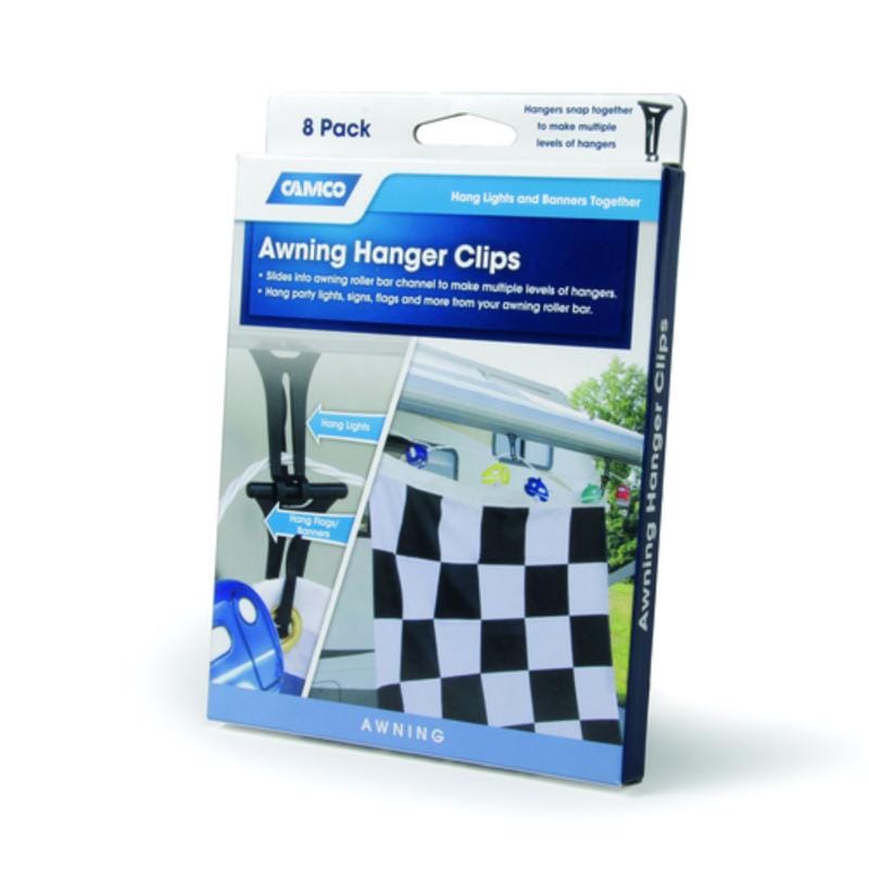 Camco 42720 RV Awning Hanger Clips 8 pk