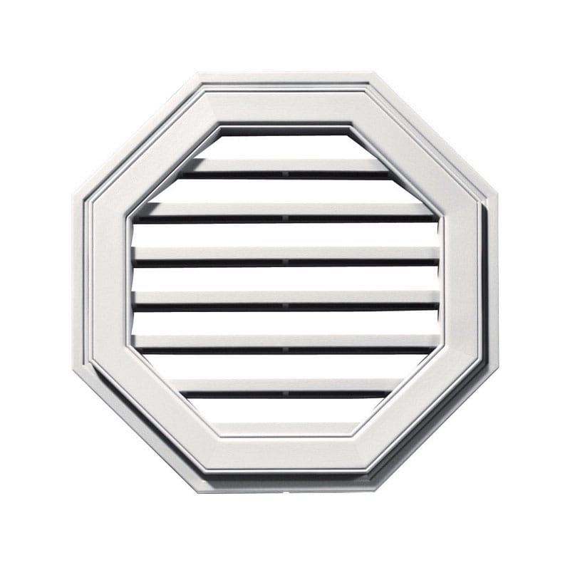 Builders Edge 120012222117 22 in. W X 22 in. L Wood Grain White Plastic Wall Vent