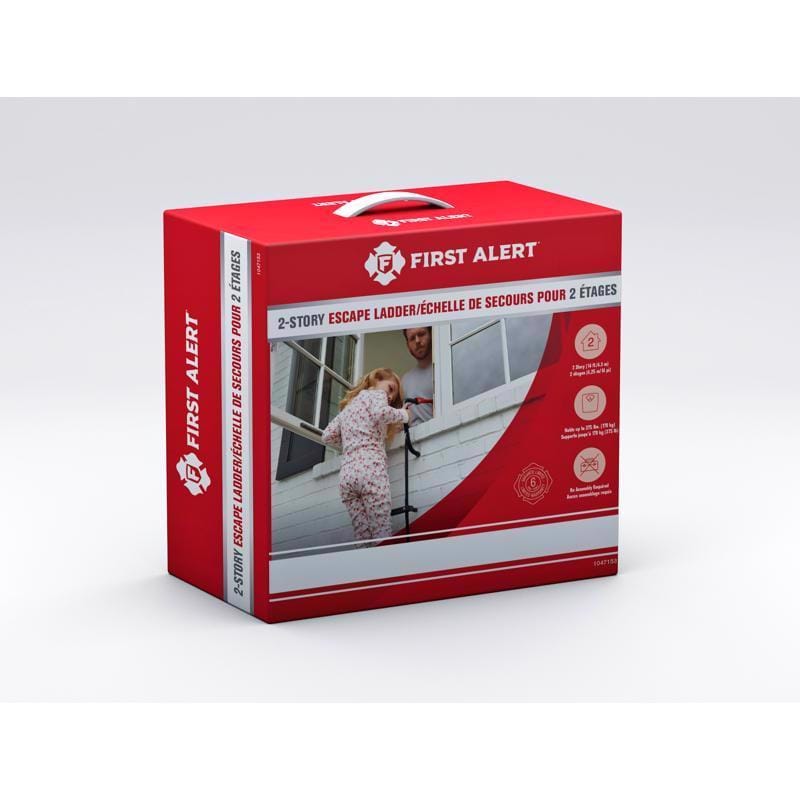First Alert 1047153 14 ft. H Steel Fire Escape Ladder 375 lb. cap.
